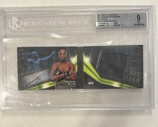 2017 Topps Knockout UFC Anderson Silva /5 Auto Relic Booklet UFC 148 Bgs 9 Pop 1