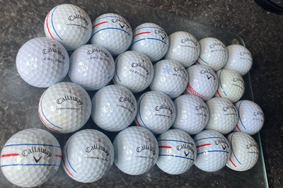 24 Callaway Chrome Soft X Golfbälle neuwertig A Klasse Triple Track weiß Tour