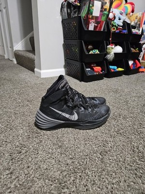Nike Hyperdunk 2013 Black Metallic Silver Basketball Shoes Men's Size 13