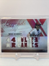 2015 Topps Triple Threads Mike Schmidt Certified Legends Relic Ruby 1/1 Phillies