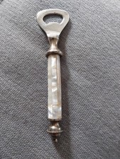 Flaschen&ouml;ffner  Perlmutt -Griff Versilbert Antik 19.Jhd
