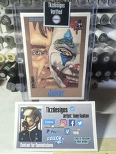 2025 Joaquin Phoenix Joker Batman Sketch Card Print #/8 Signed ByArtist TonyK