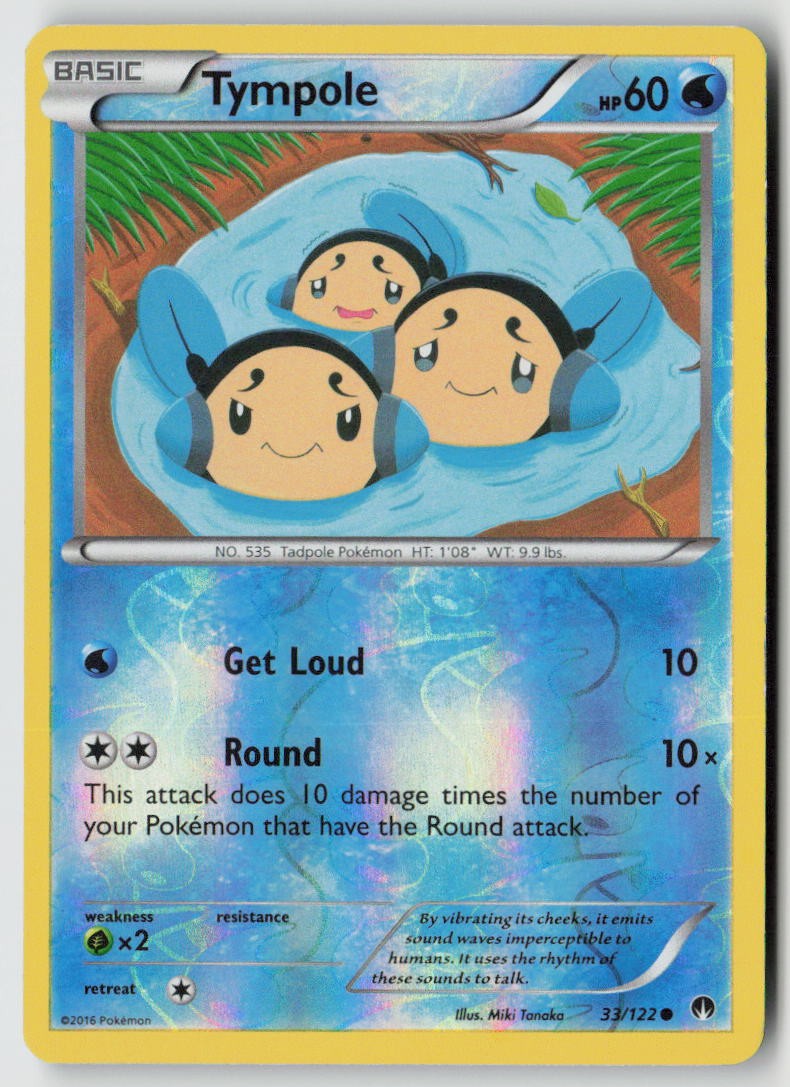 Tympole 33/122 - XY - BREAKpoint Reverse Holo - PTCG - LP
