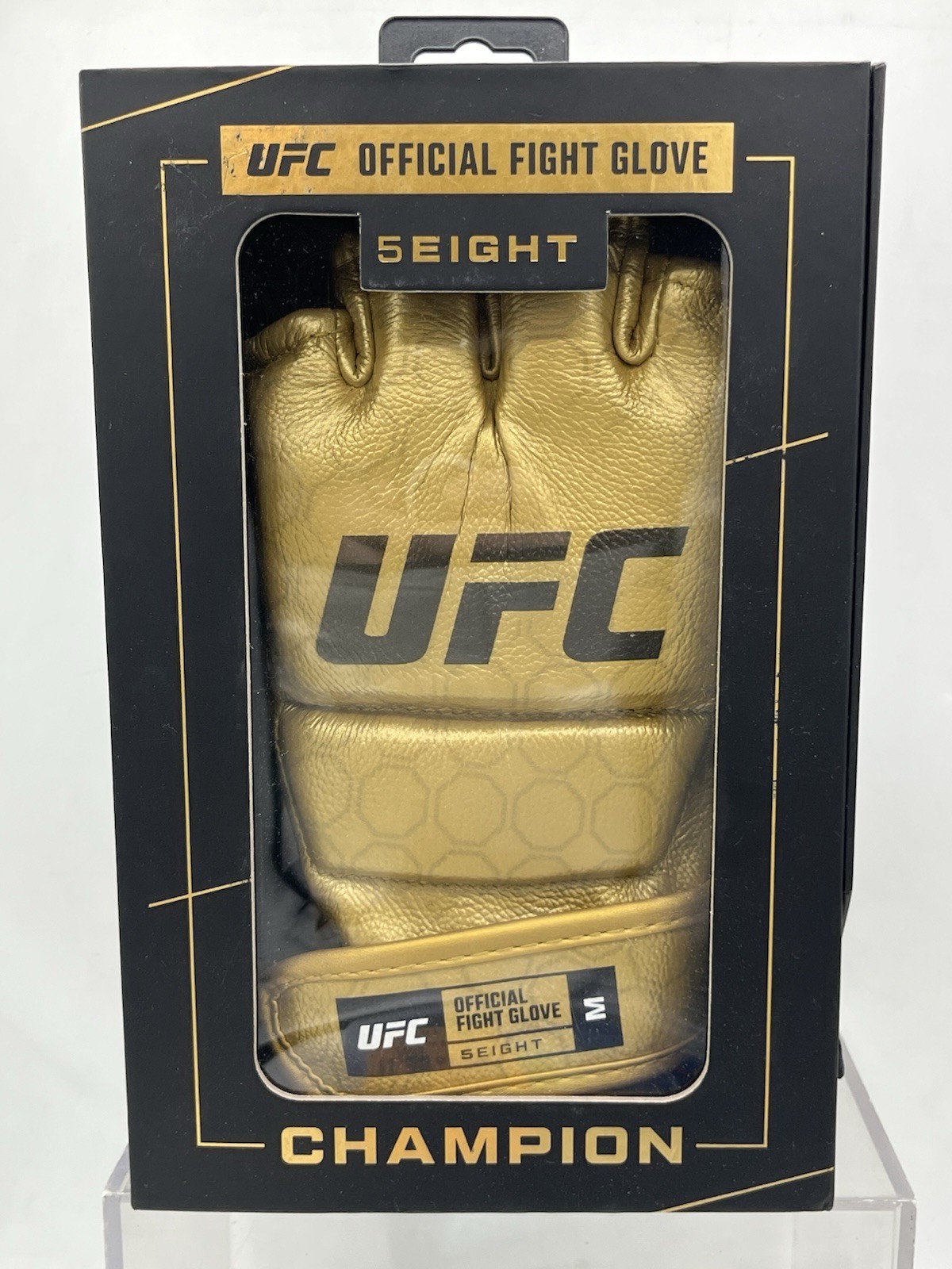 UFC Official 5EIGHT Champion Gold Fight Gloves New MMA 5E Champ Leather Medium