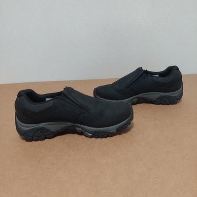 Merrell Moab Adventure Moc Mens Black Nubuck Leather Hiking Vibram Shoes SIZE 7 
