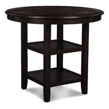 Pemberly Row 5-Piece Transitional Wood Dining Set in Ebony Finish