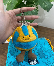 Jellycat Amuseables Volleyball Plush Bag Charm Keychain Cute Gift - NWT 2026