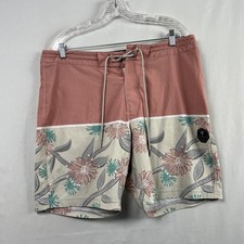 Vissla Board Shorts Mens 36 Upcycle Coconut Poly Stretch Floral Beachy Tropical