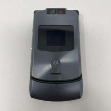 Motorola RAZR V3xx AT T Gray Flip Cell Phone 1.3MP Camera BZ60 Parts Repair