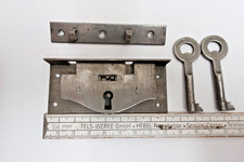 Truhenschloss M&ouml;belschloss Antik Dornma&szlig; 23 mm mit 2 Schl&uuml;sseln