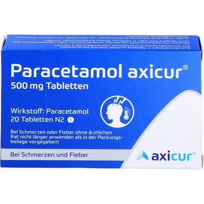 Paracetamol Axicur 500 mg Tabletten 20St - PZN 15613524