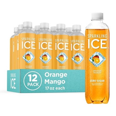 Sparkling Ice Orange Mango Sparkling Water Zero Sugar Flavored Water Vitamins