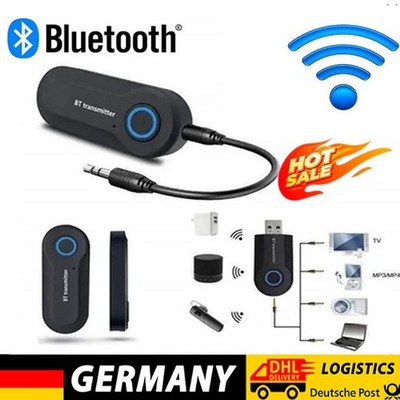 Bluetooth 5,0 Transmitter 3.5mm Audio Sender Adapter USB PC TV iPod Kopfhörer