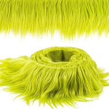 Shaggy Green Faux Fur Fabric Strips 2-Pack, 60" X 2" Each  Soft Plush Craft F