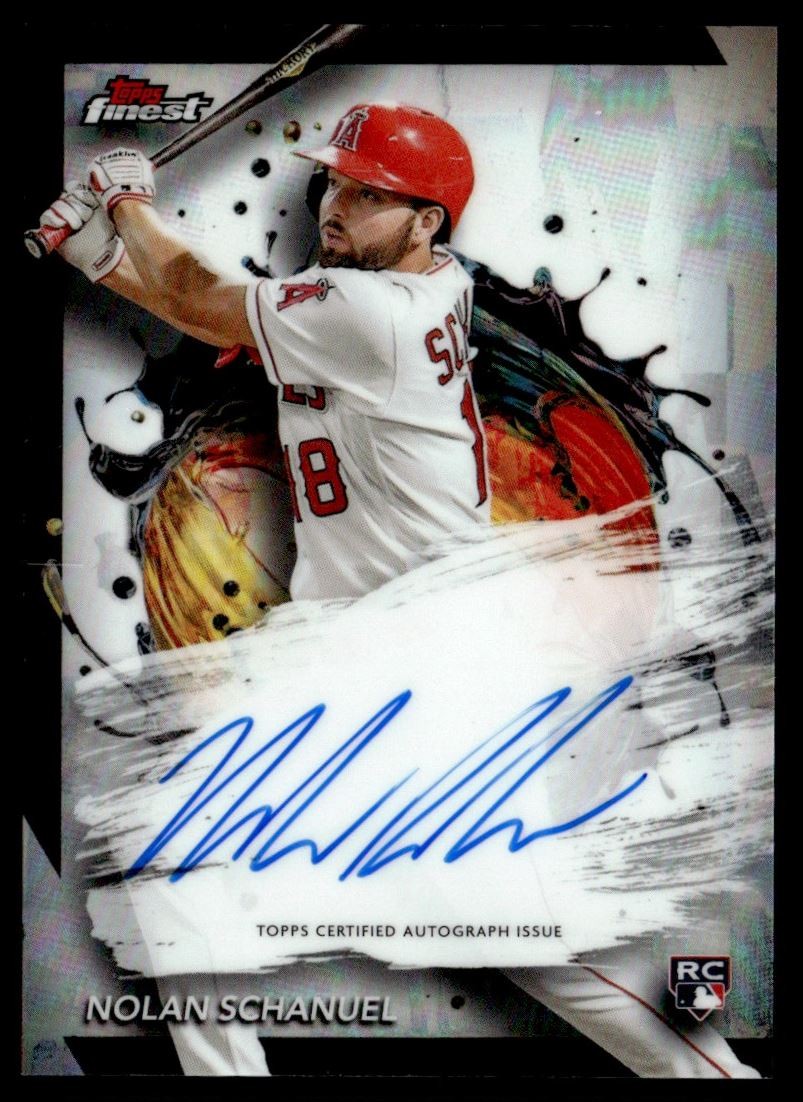 2024 Finest Autographs Refractor Nolan Schanuel Rookie Auto Los Angeles Angels