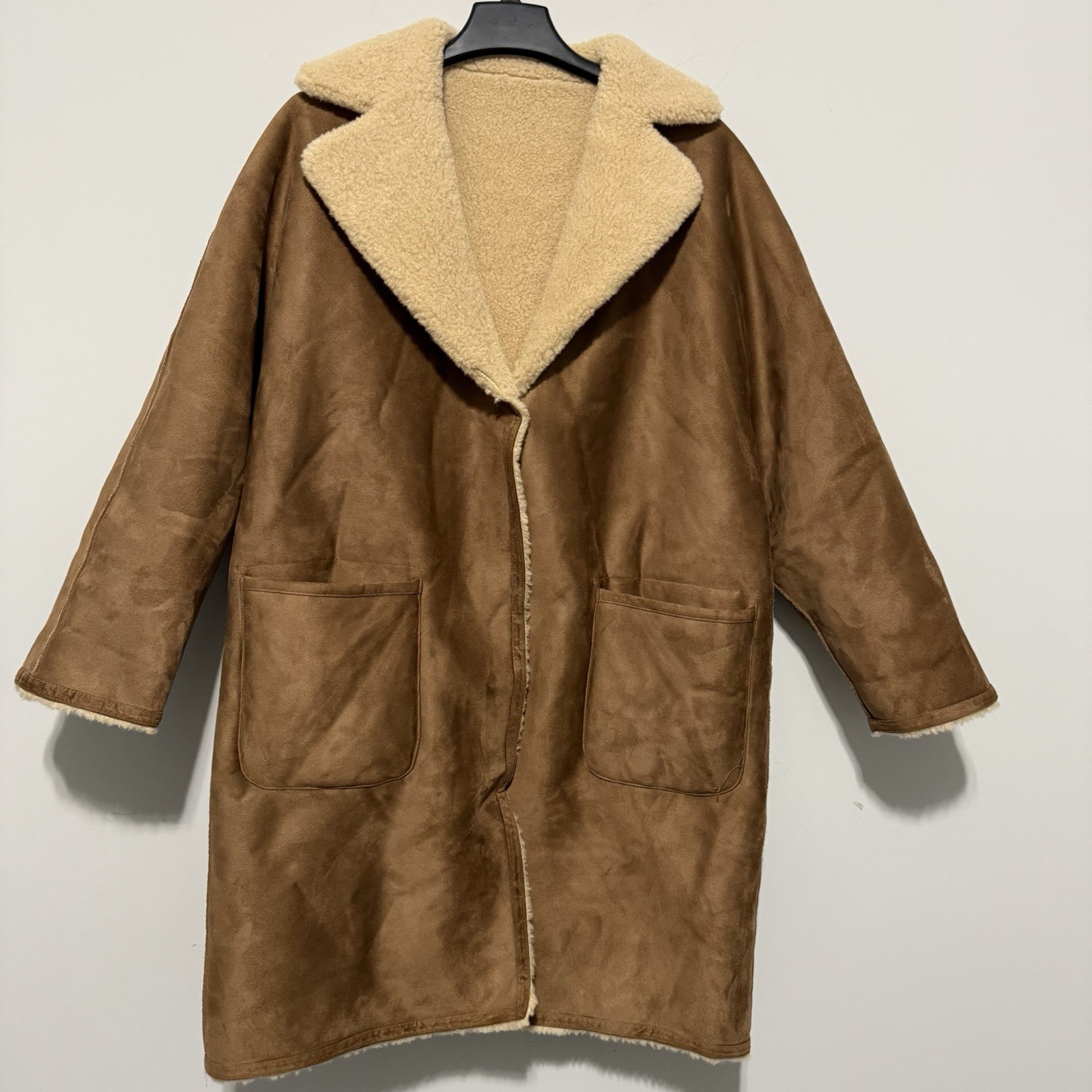 Mango Shearling look boho retro statement vintage… - image 11