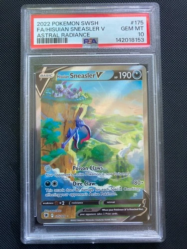 PSA 10 Hisuian Sneasler V 175/189 Alternate Art Full Art Pokemon Card New Cert