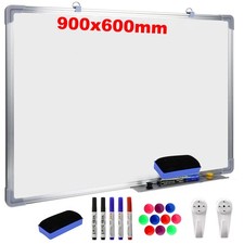 Magnetic Whiteboard Large 900x600 White Board Dry Wipe Notice Office School Home