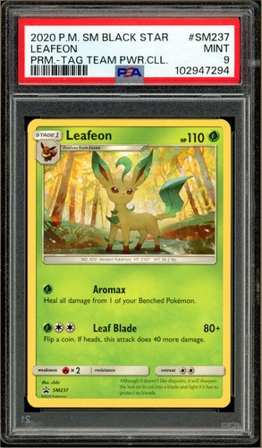 Leafeon graded PSA 9 for sale on eBay