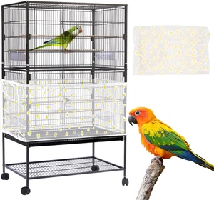 Daoeny Couverture de la cage d'oiseau, Capteur de la graine de la cage d'oiseaux, Mesh en nylon doux réglable