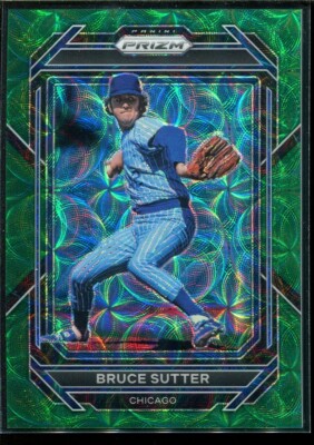 2023 Panini Prizm Green Scope Bruce Sutter #284 /75 Chicago Cubs 