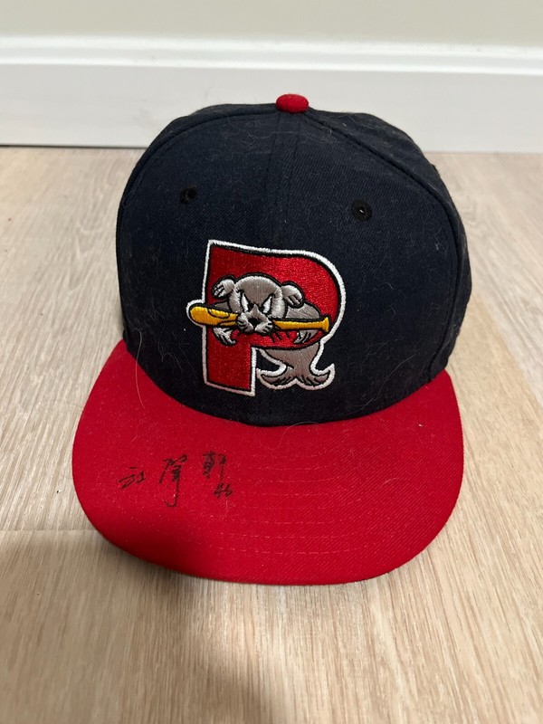 Mickey Jiang Game Used Portland Sea Dogs Road Hat