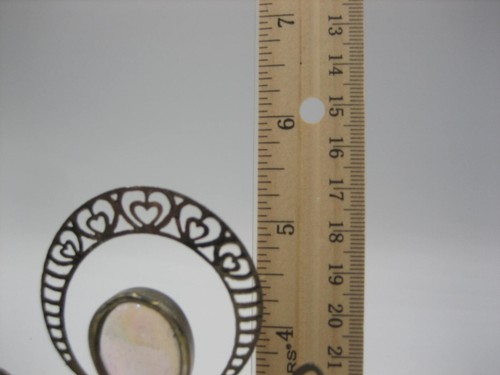 Vintage Stained Art Glass Brass Angel Figurine Sun Catcher - Picture 5 of 5