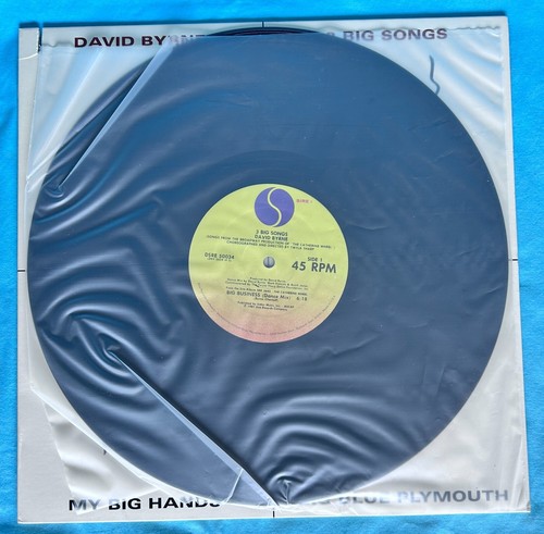 3 BIG SONGS - David Byrne - 1981 Maxi-Single Sire Records DSRE 50034 45 RPM VG+ - Picture 4 of 9
