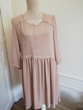 ROBE BASH TAILLE 1 COULEUR BEIGE ROSEE 100% POLYESTER