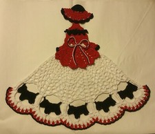 Crochet Crinoline Lady Doily - Scottie Dog