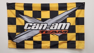 Quality CAN_AM Flag 150 x 90cm Banner for the Man Cave Shed logo Garage team