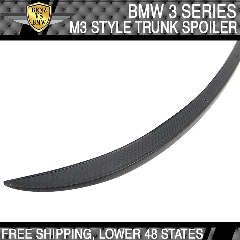 Fits 06-11 BMW E90 3 Series M3 Style Rear Trunk Spoiler Carbon Fiber - CF - Imagem 3 de 4