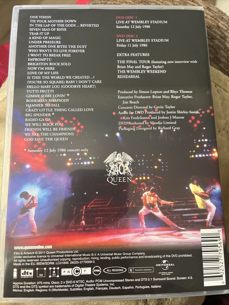 Queen Live at Wembley Stadium (2 DVD Set) 25th Anniversary Queen Live at Wembley Stadium (2 DVD Set) 25th Anniversary