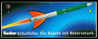 Werbe Aufkleber - Geha Füller - 16x6cm - Vintage 80er 90er