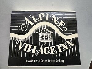 Alpine Village Inn / Vintage Full Unstruck Front Strike Matchbook / Las Vegas NV