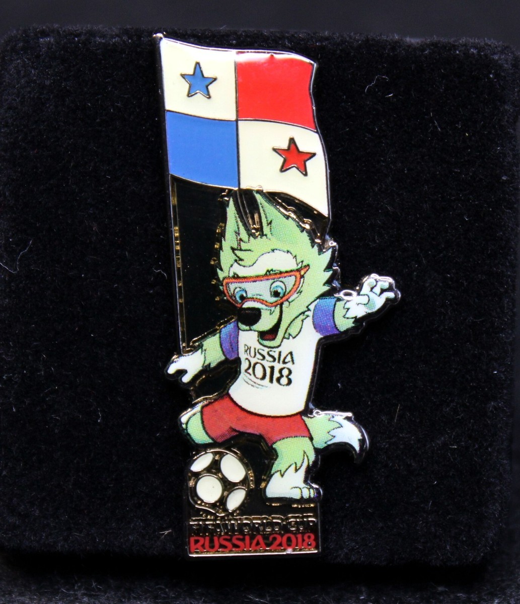 FIFA World Cup Russia 2018 Mascot Zabivaka with PANAMA Flag Metal