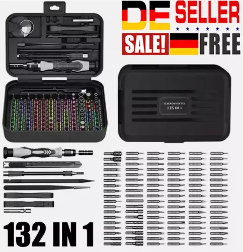 132 in 1 Feinmechaniker Schraubendreher Set Werkzeugset Für PC Handy Brillen Uhr