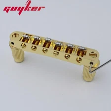 Guyker Tune-O-Matic Roller Saddle Guitar Bridge Gold For LP SG Guitars