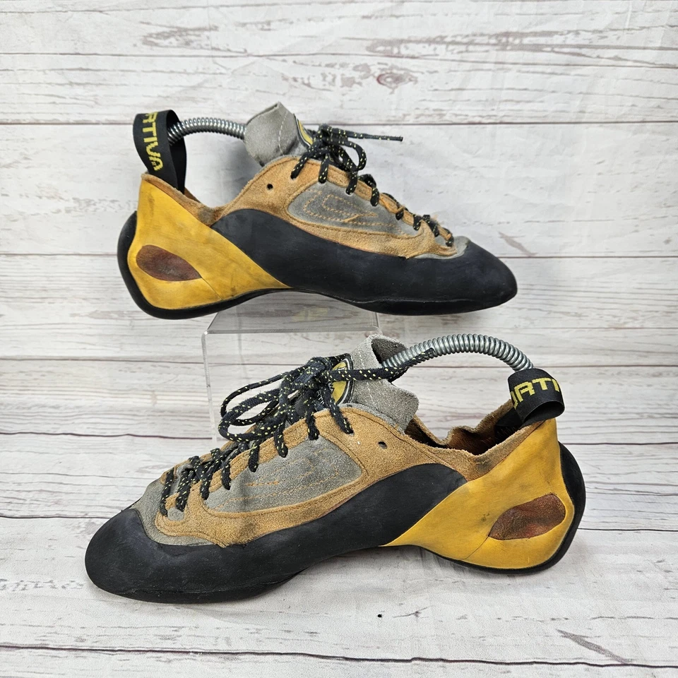 Zapatos de escalada La Sportiva Finale para hombre Vibram X Sedge talla EE. UU. 7,5 UE 40 usados Foto 2 de 4