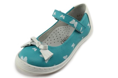 Minimen Turquoise Mary Jane orthopedic Shoes (841 Babet Beyaz-Turkua) Made in Tu