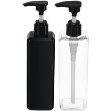 2pcs Empty Pump Bottles Shampoo Conditioner Holder Refillable Containers 500ml  