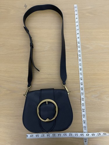 $448 Polo Ralph Lauren Purse RRL Lennox Black Leather Pebble Crossbody Bag Ranch - Picture 7 of 9