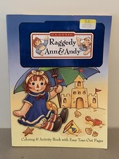 RAGGEDY ANN  ANDY coloring activity book Day At Beach Paradise Press 2003