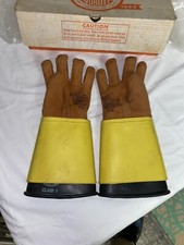 Vintage Salisbury Lineman’s Rubber Gloves 20000 V Size 91/2