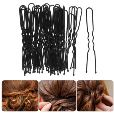 JASVERLIN U Shaped Bobby Pins Hair Brown, Bun Hair Pins For Women Styling Long Large Metal Updo Ballet Dance Accessories 2.4 In