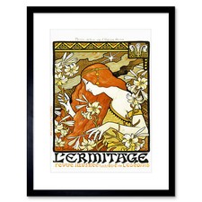 Berthon L'Ermitage Paris Kunstplakat Gerahmter Kunstdruck 30x40 cm