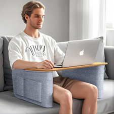 Comfortable Lap Reading Pillow with Arm Rest for Adults - Ideal for Bed  Couch