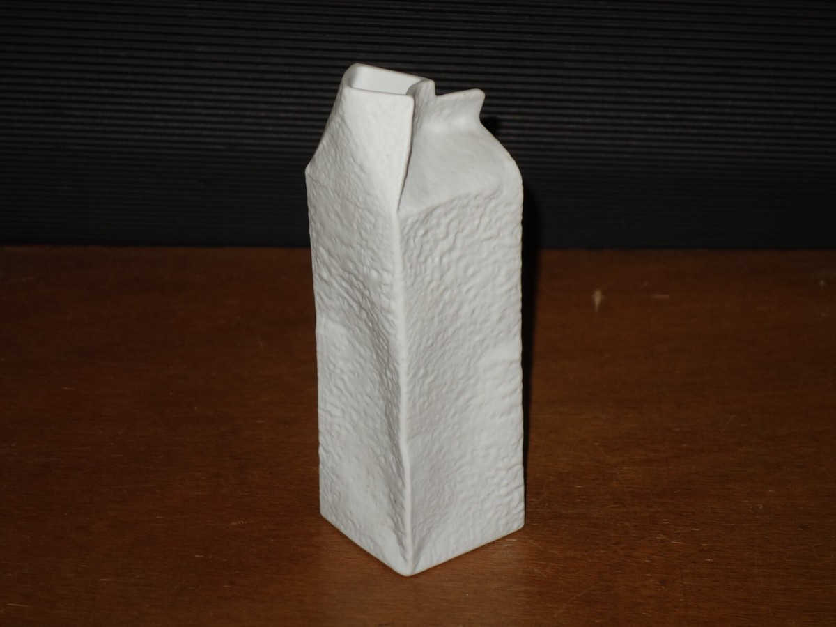 希少 Rosenthal milk carton Rare ROSENTHAL Bisque Porcelain Vase Disigned as Milk Carton by