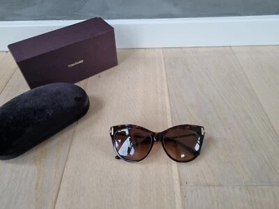 **Tom Ford** Brown Tortoiseshell Kira Cat Eye Sunglasses - Bild 1 von 4