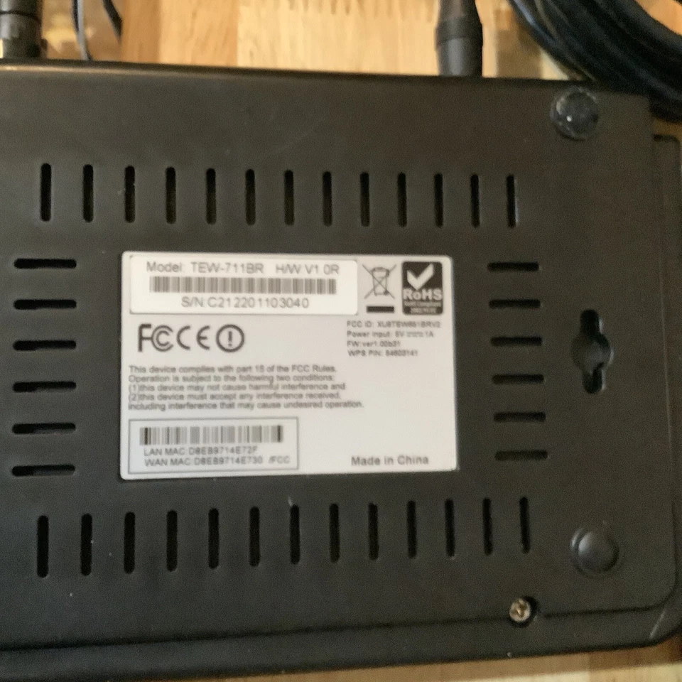 Trendnet & :Model TEW-711BR  N150 MBPS Wireless Home Router - Green Net- Black - Image 4 of 4